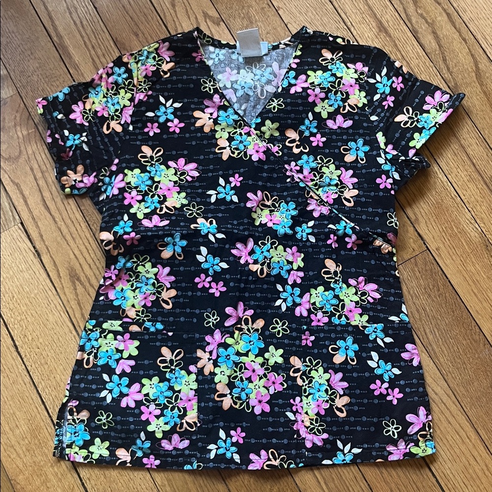 SB Scrubs Multicolor Floral Top
